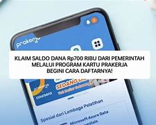 Saldo Dana Gratis Dari Pemerintah Prakerja 100 Ribu